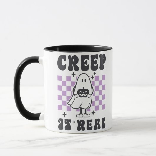 Creep It Real Niedlich Ghost White Halloween Tasse (Links)