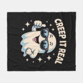 Creep It Real, Niedliche Halloween Ghost Fleecedecke (Vorderseite (Horizontal))