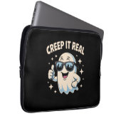 Creep It Real, Niedliche Halloween Ghost Laptopschutzhülle (Vorne Rechts)