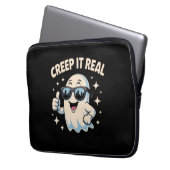 Creep It Real, Niedliche Halloween Ghost Laptopschutzhülle (Vorderseite Links)