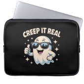 Creep It Real, Niedliche Halloween Ghost Laptopschutzhülle (Vorderseite)