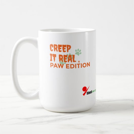 Creep It Real, Paw Edition - Funny Halloween Pet Kaffeetasse (Links)