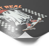 Creep It Real Retro Halloween Skate Ghost Fotodruck (Ecke)
