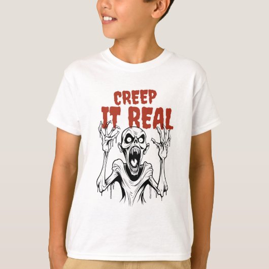 CREEP IT REAL: Retro Horror ästhetisches Halloween T-Shirt (Vorderseite)