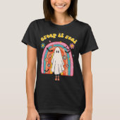 Creep It Real Retro Rainbow Halloween T-Shirt (Vorderseite)