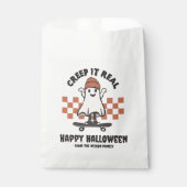Creep it Real Skateboarding Ghost Happy Halloween Geschenktütchen (Vorderseite)