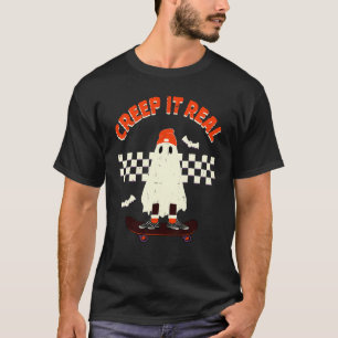 Creep It Real Vintage Retro Halloween Geist Junge T-Shirt