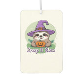 Creep It Slow � Cute Halloween Sloth Shirt with Pu Autolufterfrischer (Vorderseite)