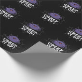 Creep It up Funny Spider Puff Dark BG Geschenkpapier (Ecke)