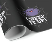 Creep It up Funny Spider Puff Dark BG Geschenkpapier (Rolleneckpunkt)