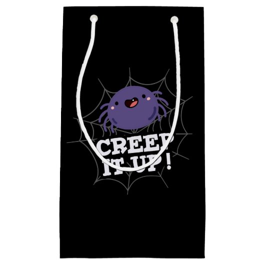 Creep It up Funny Spider Puff Dark BG Kleine Geschenktüte (Vorderseite)