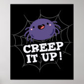 Creep It up Funny Spider Puff Dark BG Poster (Vorne)