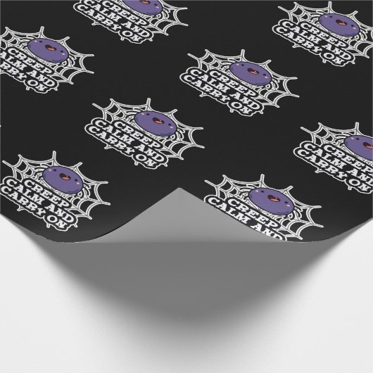 Creep Ruhe und tragen auf der sonnigen Spinne Pun  Geschenkpapier (Ecke)