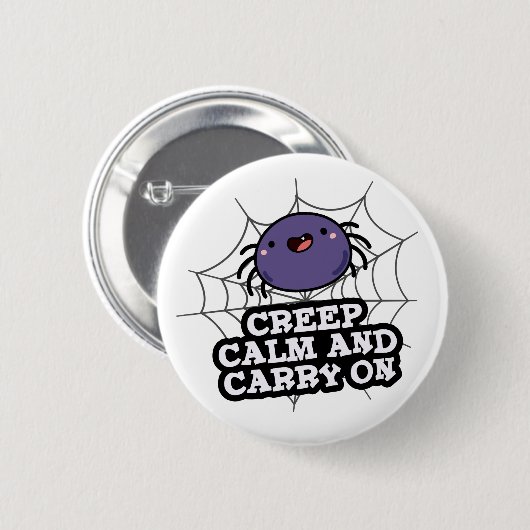 Creep Ruhe und tragen auf der sonnigen Spinnenpupp Button (Vorne & Hinten)