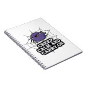 Creep Ruhe und tragen auf der sonnigen Spinnenpupp Notizblock (Rechte Seite)