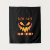 Creep Vibes Dark Energy _ Trendy Horror Streetwear Wandteppich (Vorderseite)