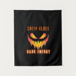 Creep Vibes Dark Energy _ Trendy Horror Streetwear Wandteppich