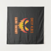 Creep Vibes Dark Energy _ Trendy Horror Streetwear Wandteppich (Vorderseite (Horizontal))