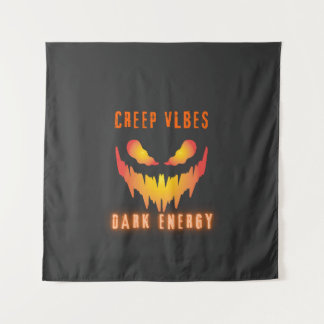 Creep Vibes Dark Energy _ Trendy Horror Streetwear Wandteppich