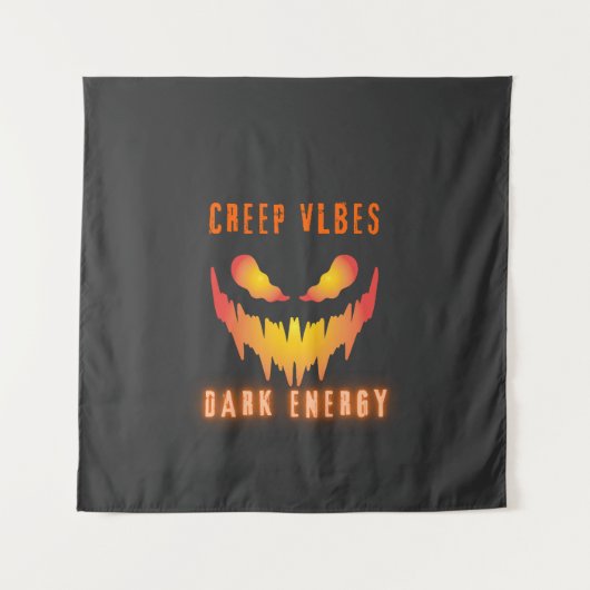 Creep Vibes Dark Energy _ Trendy Horror Streetwear Wandteppich (Vorderseite)