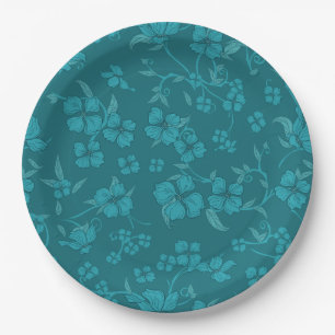 Creepe-Blume Muster 2 Pappteller