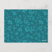 Creepe-Blume Muster 2 Postkarte (Rückseite)