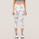 Creepe-Blume Muster 7 Capri Leggings (Vorderseite)