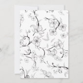 Creepe-Blume Muster 7 Dankeskarte (Rückseite)