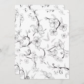 Creepe-Blume Muster 7 Dankeskarte (Vorne/Hinten)