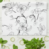 Creepe-Blume Muster 7 Geschirrtuch (Gefaltet)