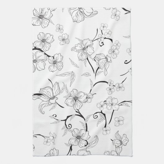 Creepe-Blume Muster 7 Geschirrtuch (Vertikal)