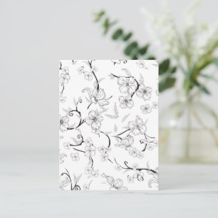 Creepe-Blume Muster 7 Postkarte