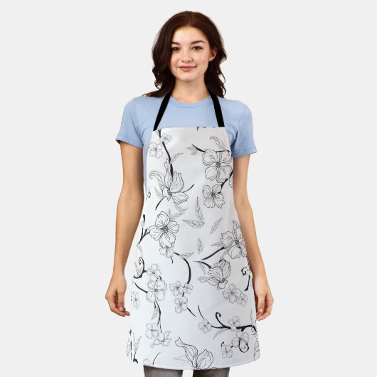 Creepe-Blume Muster 7 Schürze (Getragen)