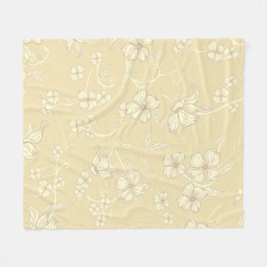 Creepe-Blume Muster 8 Fleecedecke (Vorderseite (Horizontal))