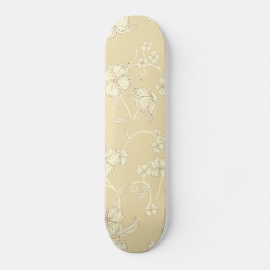 Creepe-Blume Muster 8 Skateboard (Vorderseite)