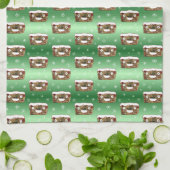 Creepe Christmas Fruitcake Muster Red Geschirrtuch (Gefaltet)