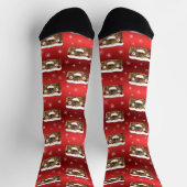 Creepe Christmas Fruitcake Muster Red Socken (Oben)