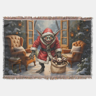 Creepe Christmas Goblin - Dark Fantasy Evil Santa Decke