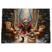 Creepe Christmas Goblin - Dark Fantasy Evil Santa Große Geschenktüte (Vorderseite)