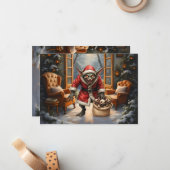 Creepe Christmas Goblin - Dark Fantasy Evil Santa Mitteilungskarte (Vorderseite/Rückseite Beispiel)