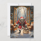 Creepe Christmas Goblin - Dark Fantasy Evil Santa Mitteilungskarte (Rückseite)
