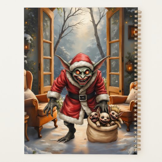 Creepe Christmas Goblin - Dark Fantasy Evil Santa Planer (Rückseite)