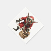 Creepe Christmas Goblin - Dark Fantasy Evil Santa Serviette (Ecke)