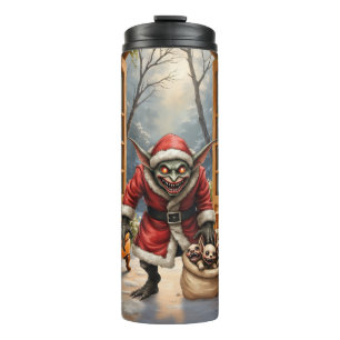 Creepe Christmas Goblin - Dark Fantasy Evil Santa Thermosbecher