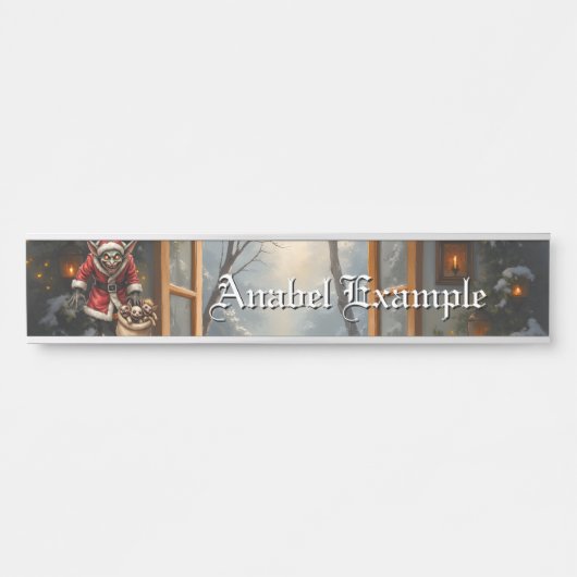 Creepe Christmas Goblin - Dark Fantasy Evil Santa Türschild (Vorderseite )