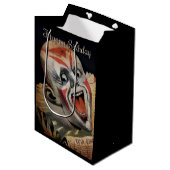 Creepe Clown Geburtstagsgeschenk-Tasche Mittlere Geschenktüte (Vorderseite Schrägansicht)