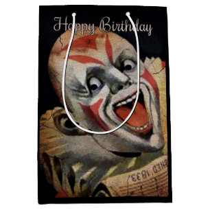 Creepe Clown Geburtstagsgeschenk-Tasche Mittlere Geschenktüte