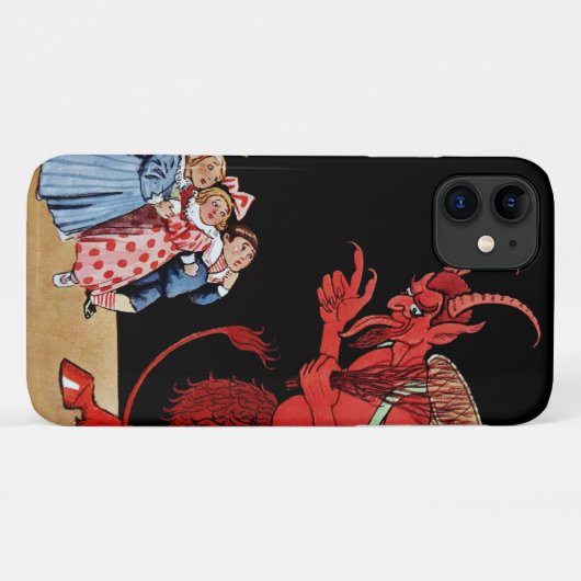 Creepe Devil Krampus Case-Mate iPhone Hülle (Rückseite (Horizontal))