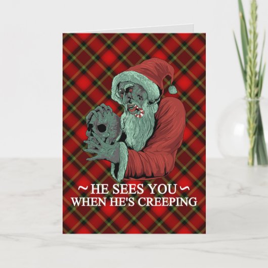 Creepe Funny Horror Weihnachten Weihnachten Karte (Vorderseite)