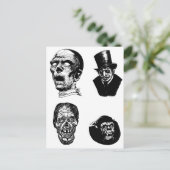 Creepe Monsters Kreaturen Horror Kunst Postkarte (Stehend Vorderseite)